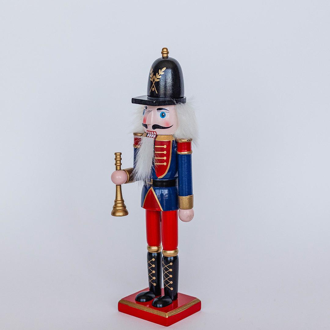 Wooden  Nutcracker in black helmet