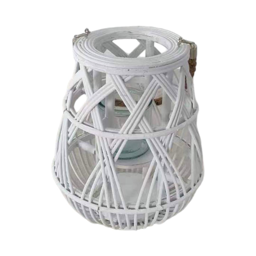 White Woven Lantern