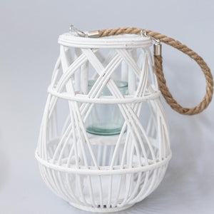 White Woven Lantern