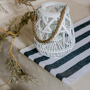 White Woven Lantern