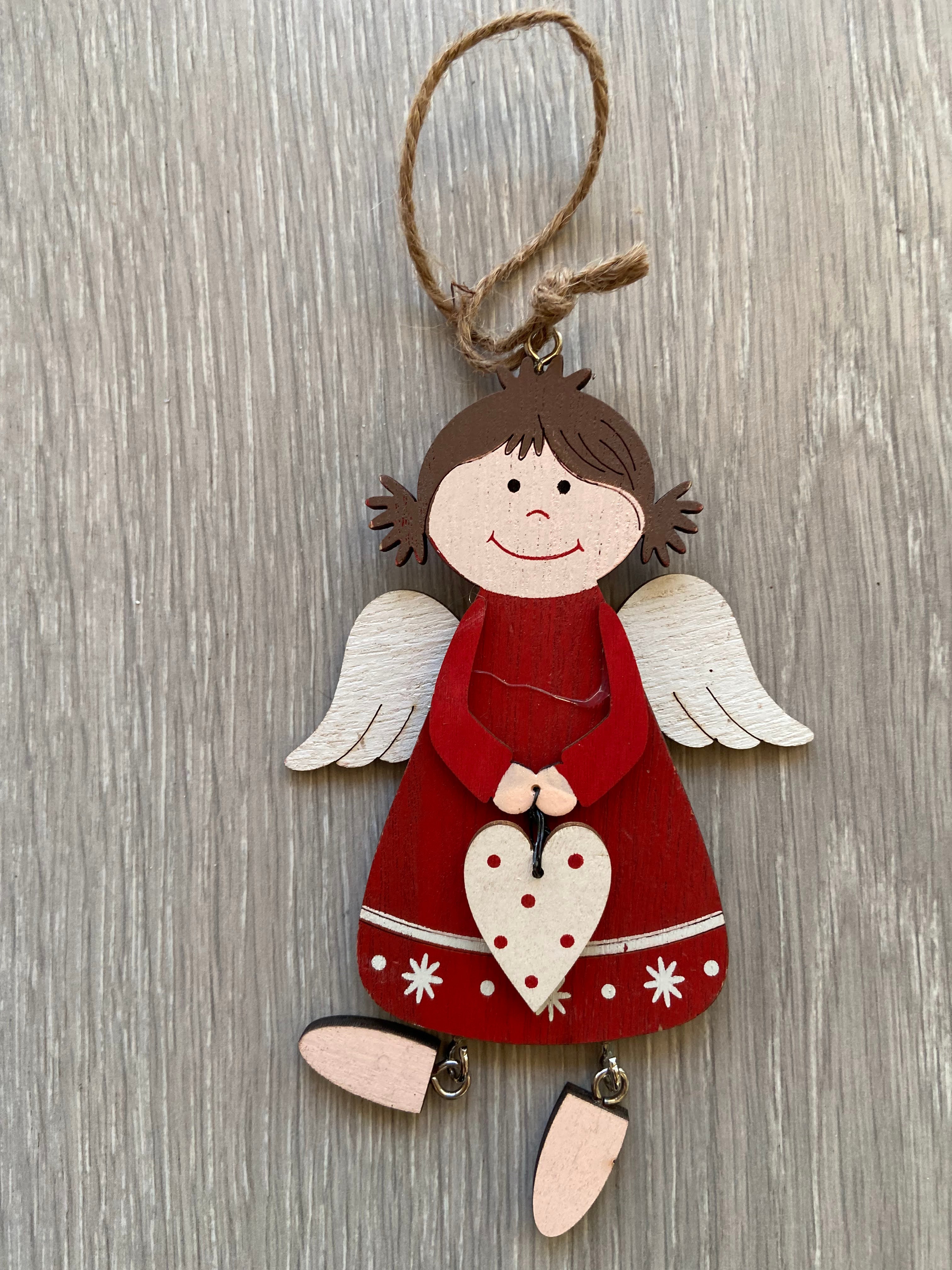 Wooden Angel Hanging Decoration