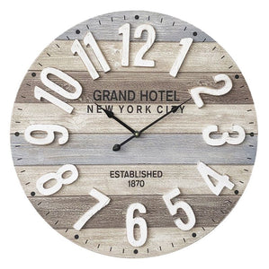 Wooden Wall Clock Grand Hotel