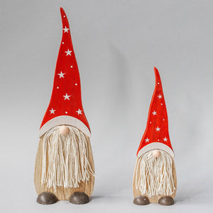 Wooden Santa, Set of 2