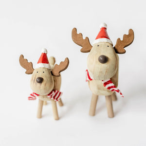 Wooden Deer, Set of 2