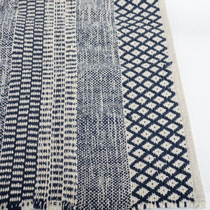 Cotton Woven Rug, Navy