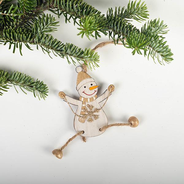 Wooden Christmas Hanging Ornament, Set of 3