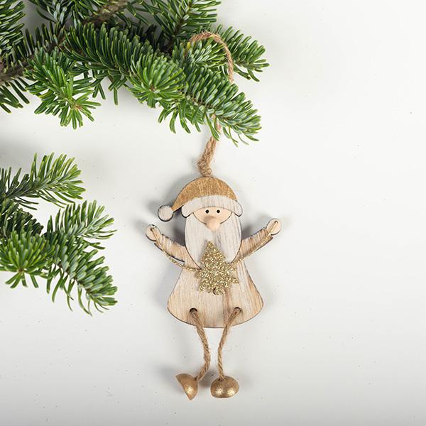 Wooden Christmas Hanging Ornament, Set of 3