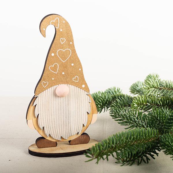 Wooden Santa, Set of 2