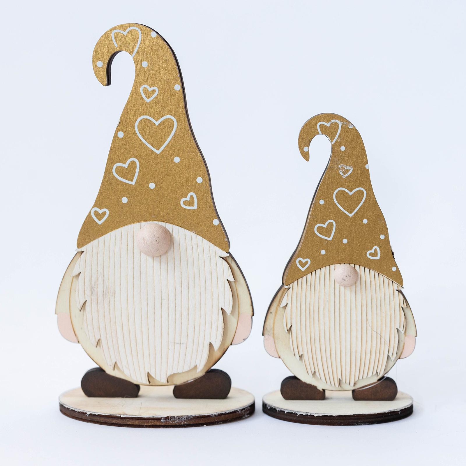 Wooden Santa, Set of 2