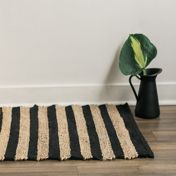 Jute and Cotton Rug Beige