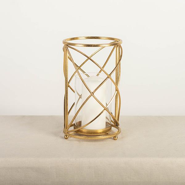 Gold Metal Table Top Candle Holder