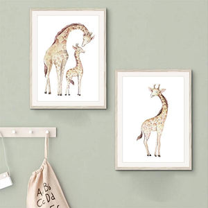 Little Giraffes Family, Nursery Wall Art