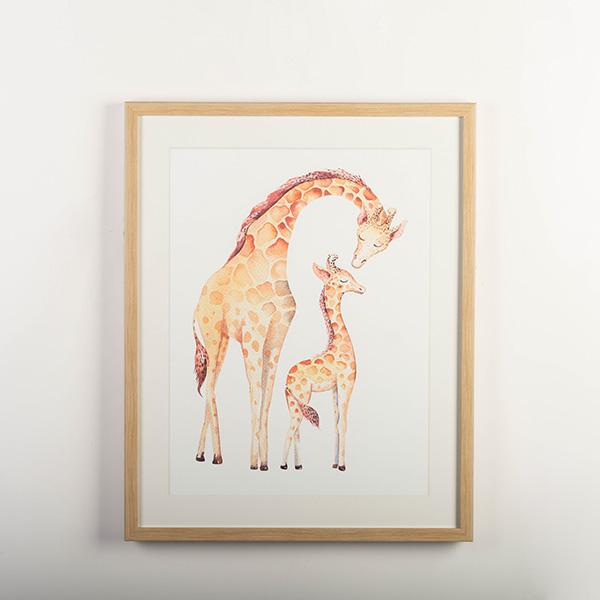 Little Giraffes Family, Nursery Wall Art