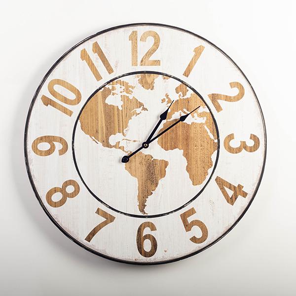 Wall Clock, World Map