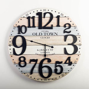 Old Town Plank Wall Clock
