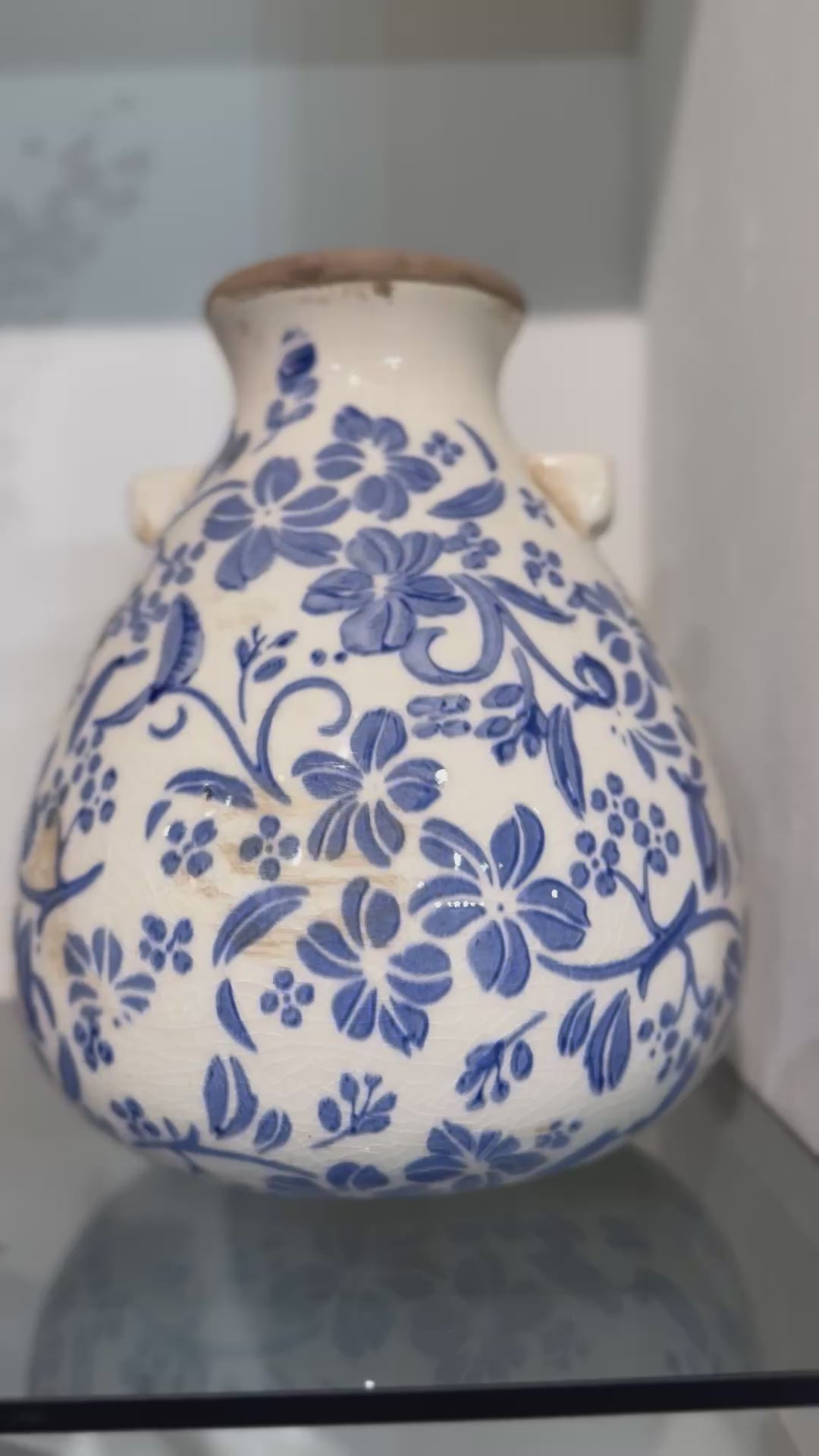 Vintage Blue Ceramic Vase