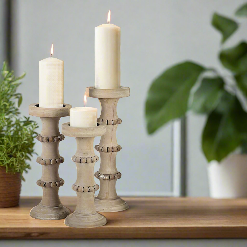 Rustic Wood Candle Holder