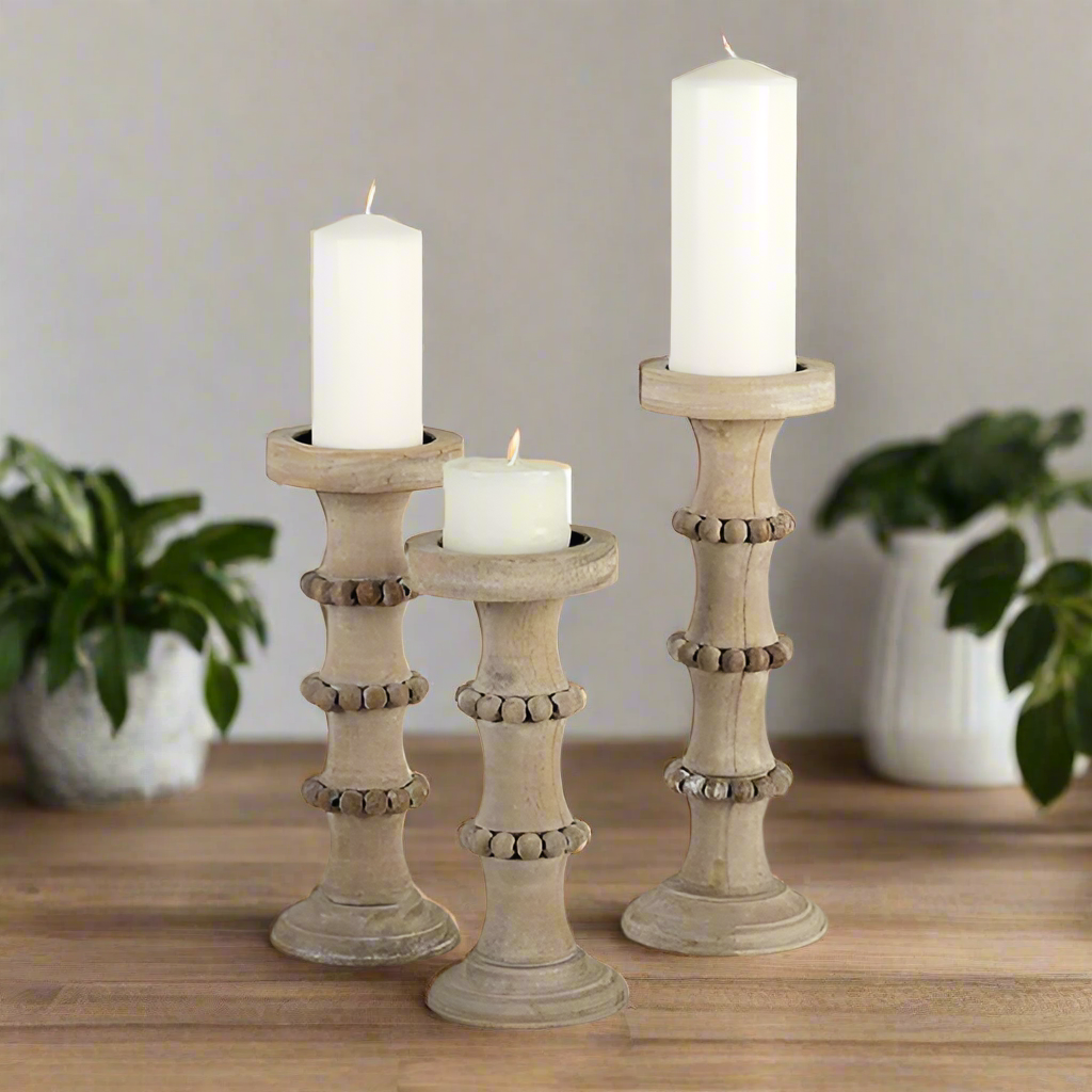 Rustic Wood Candle Holder