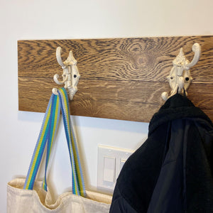 Cast Iron Vintage White Coat Rack Canada
