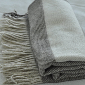 Coffee Wool Throw Blanket