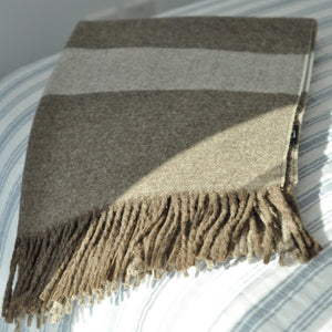 Сhocolate Wool Scarf Long Tassel