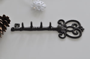 Cast Iron Vintage Brown Key Rack