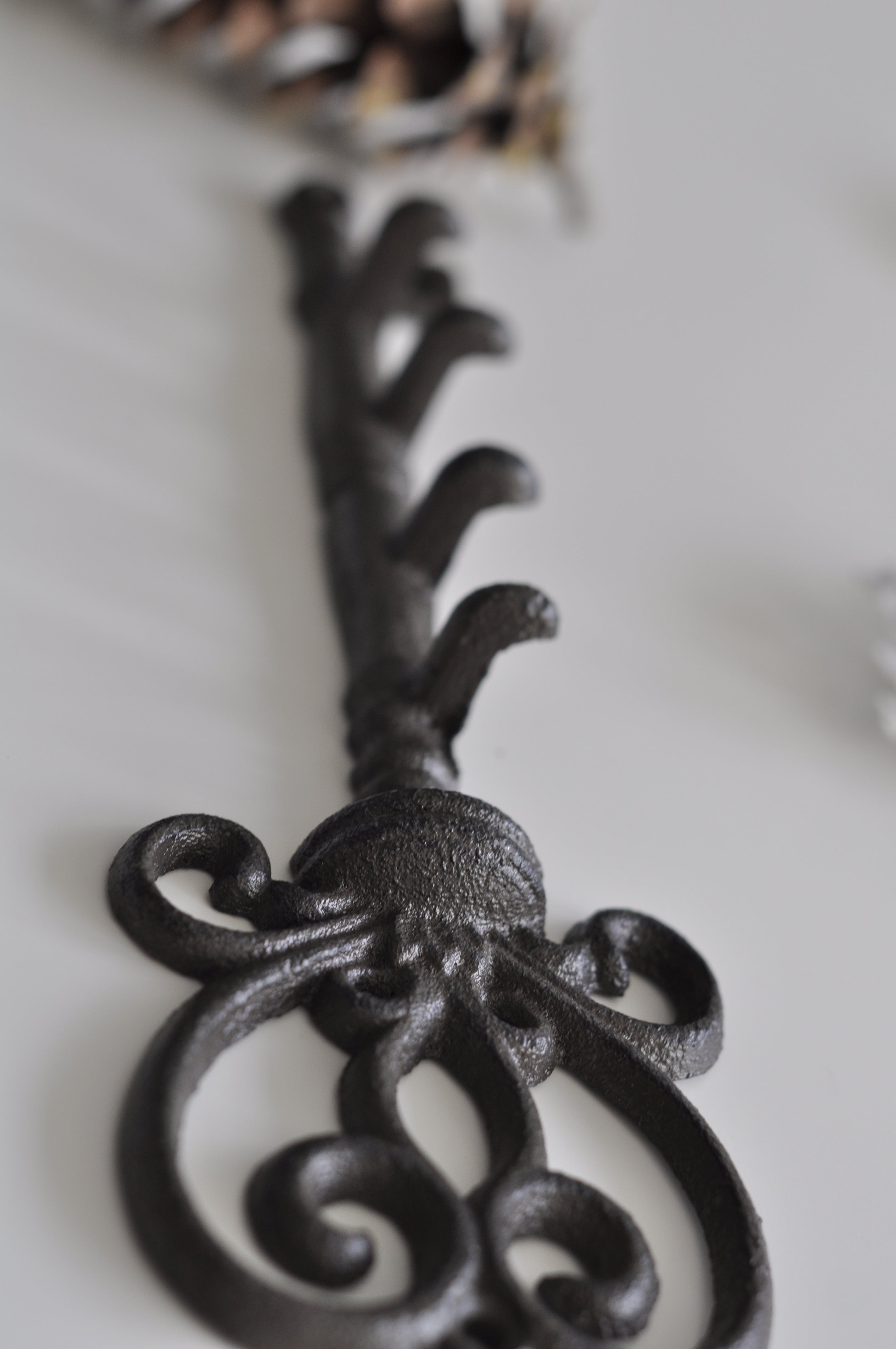 Cast Iron Vintage Brown Key Rack