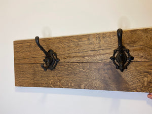 Cast Iron Double Hook Coat Rack