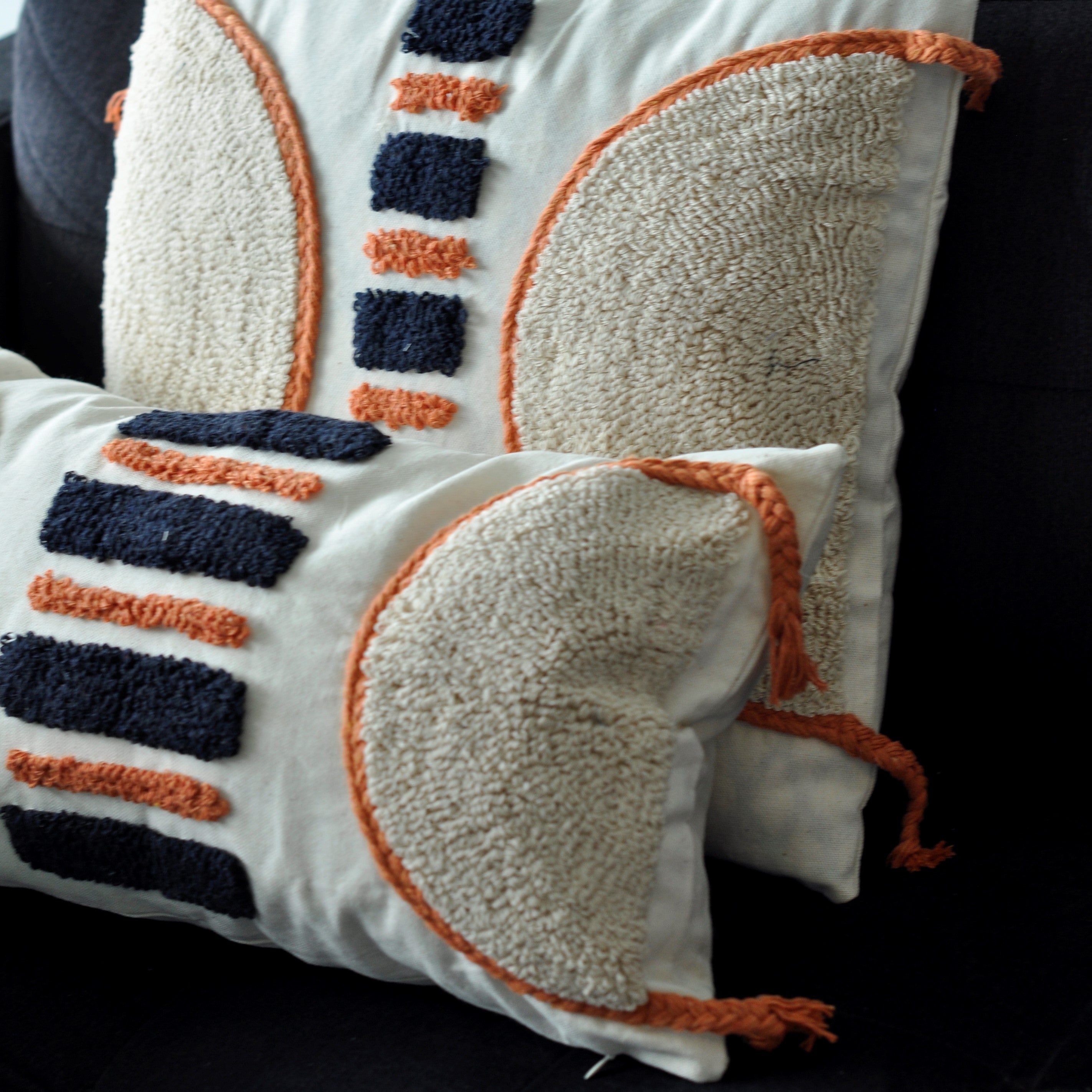 beige Throw Cotton Cushion Cover