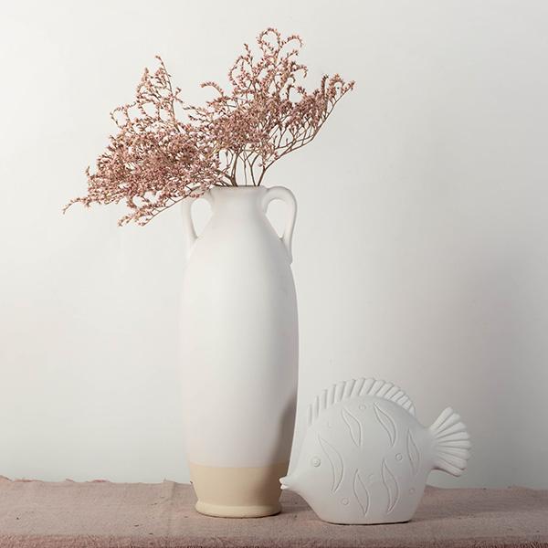 White Ceramic Vase Tall