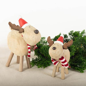 Wooden Deer, Set of 2