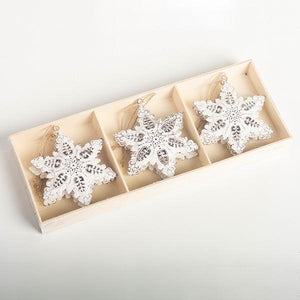 Christmas Ornament in a Wooden Gift Box, Set of 6