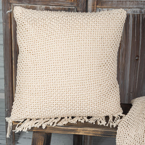 Cream Knitted Cushion Cover