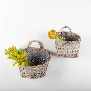 Round Willow Baskets, Set of 2