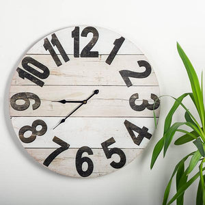 Shabby Planks Wall Clock