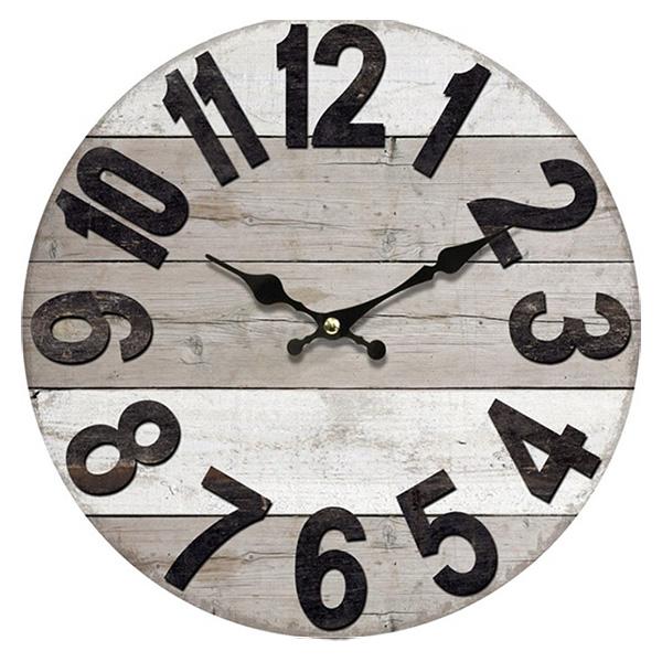 Shabby Planks Wall Clock